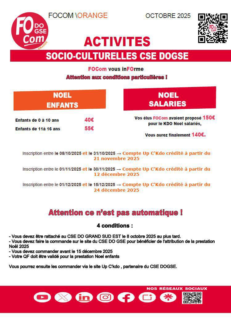 Prestations de Noël 2025