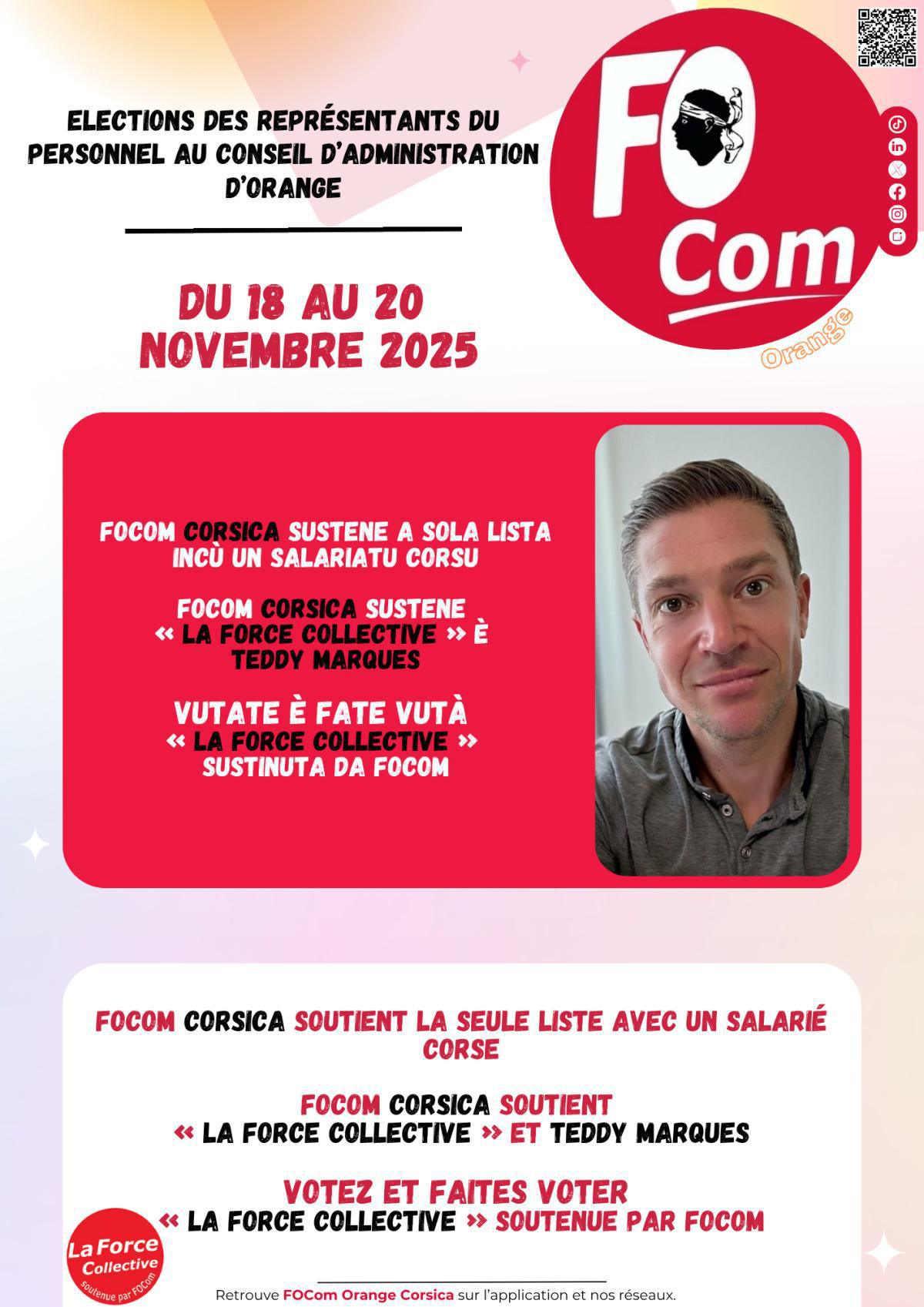 Vutate è fate vutà "La Force Collective" è Teddy MARQUES #orange #FOCOM #election2025 📨🖋