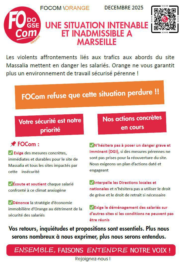 Marseille, une situation intenable et inadmissible !
