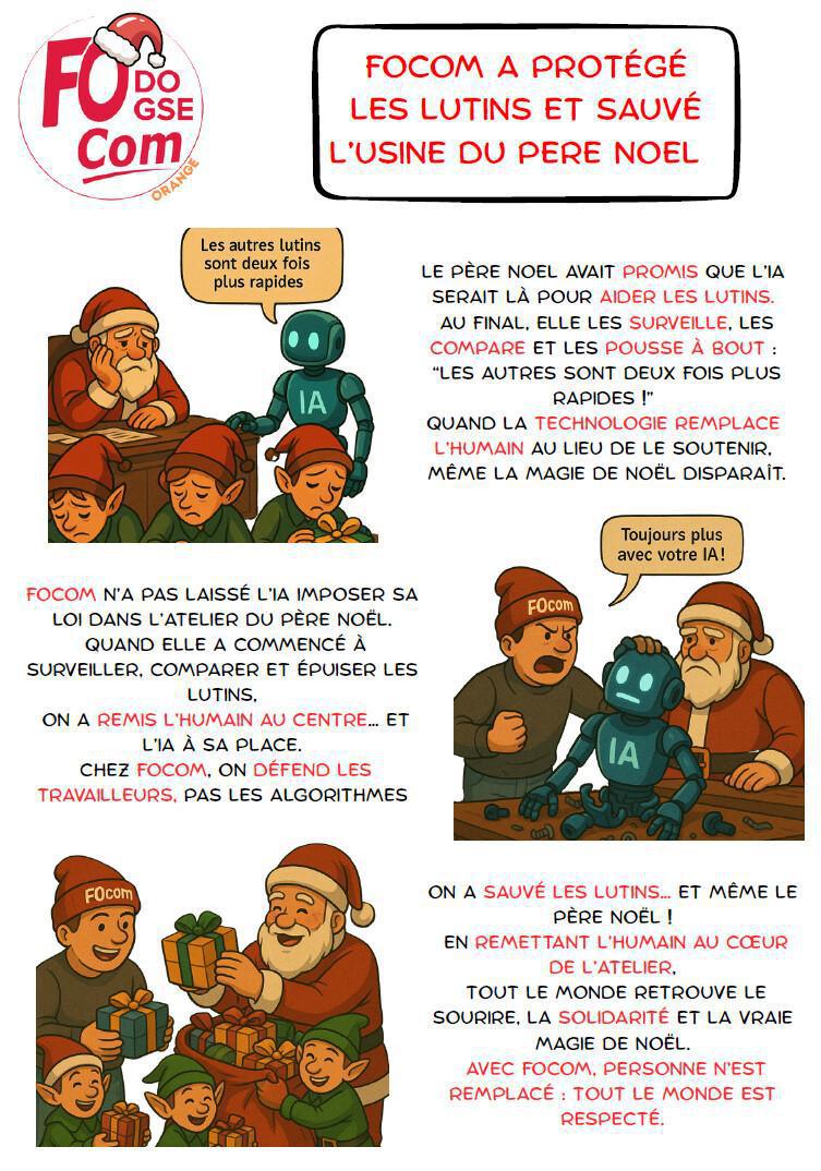 FOCom a protégé les lutins et sauvé l'usine du Père Noël ! FOCom a protégé les lutins et sauvé l'usine du Père Noël !