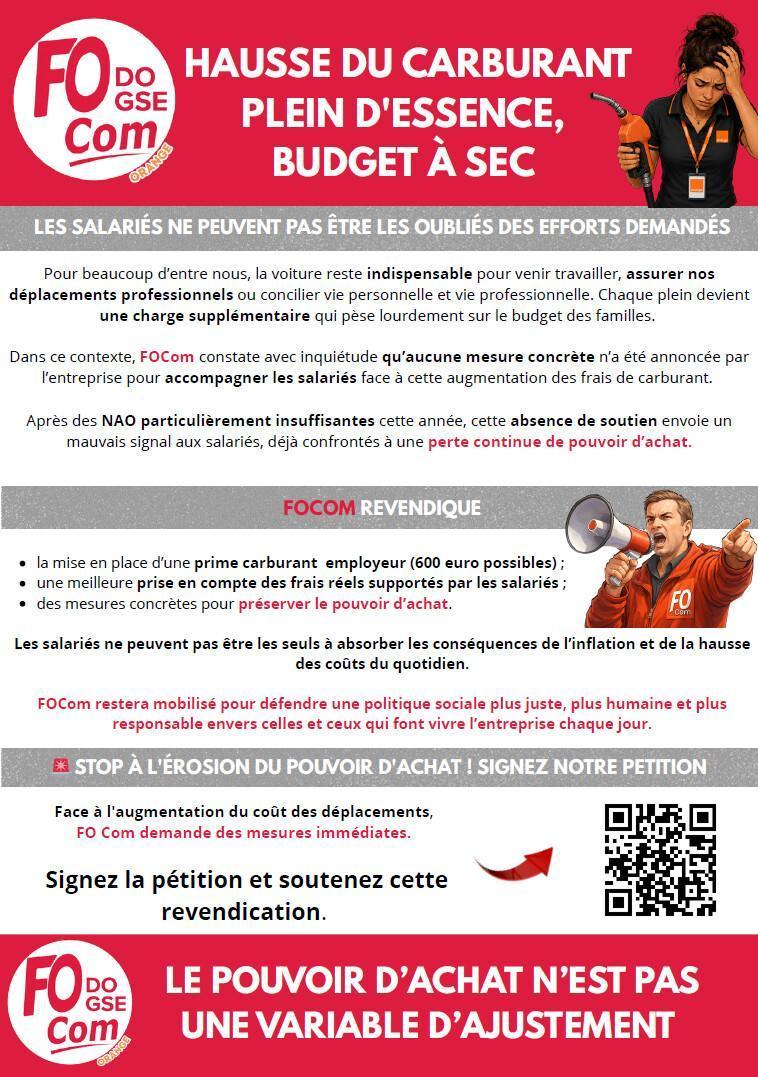 Pétition hausse du carburant