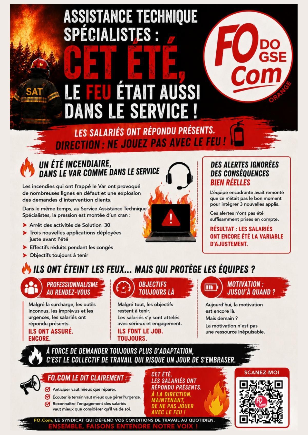 đ„ SpĂ©cialiste Assistance Technique : cet Ă©tĂ©, la direction a jouĂ© avec le feu đ„ SpĂ©cialiste Assistance Technique : cet Ă©tĂ©, la direction a jouĂ© avec le feu