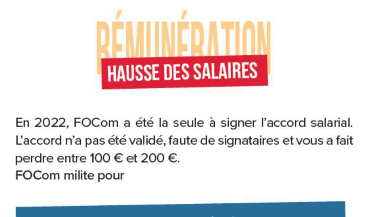 REMUNERATION : Hausse des salaires