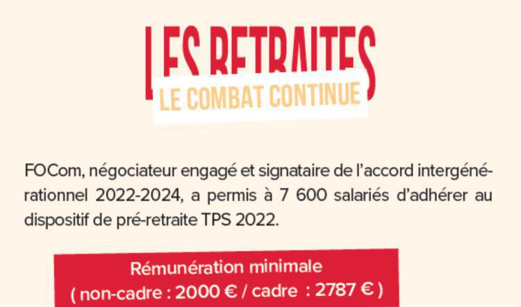 LES RETRAITES : Le combat continue