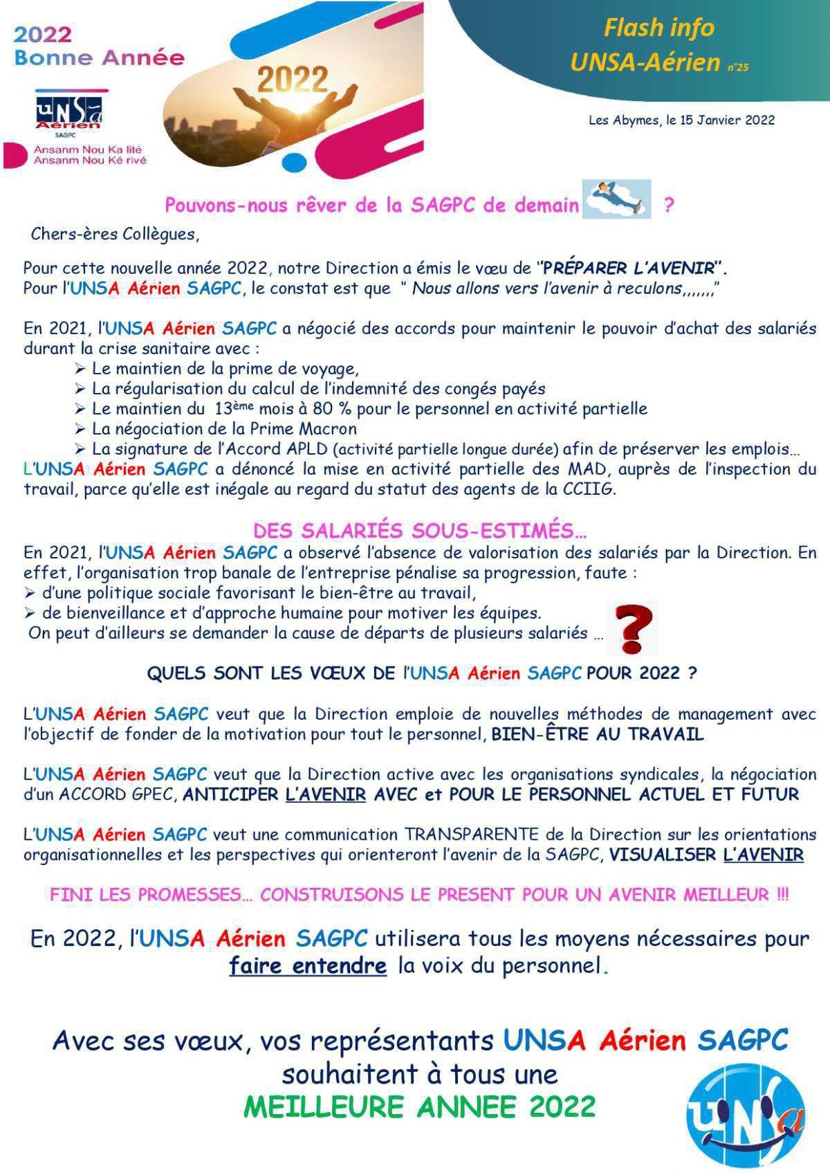 Flash Info n° 25