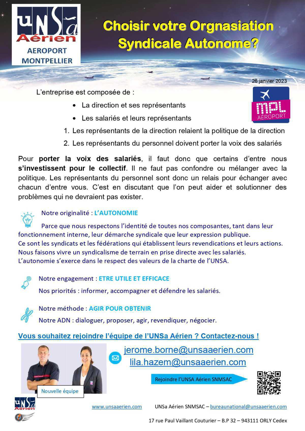 Choisir votre organisation syndicale Autonome ?