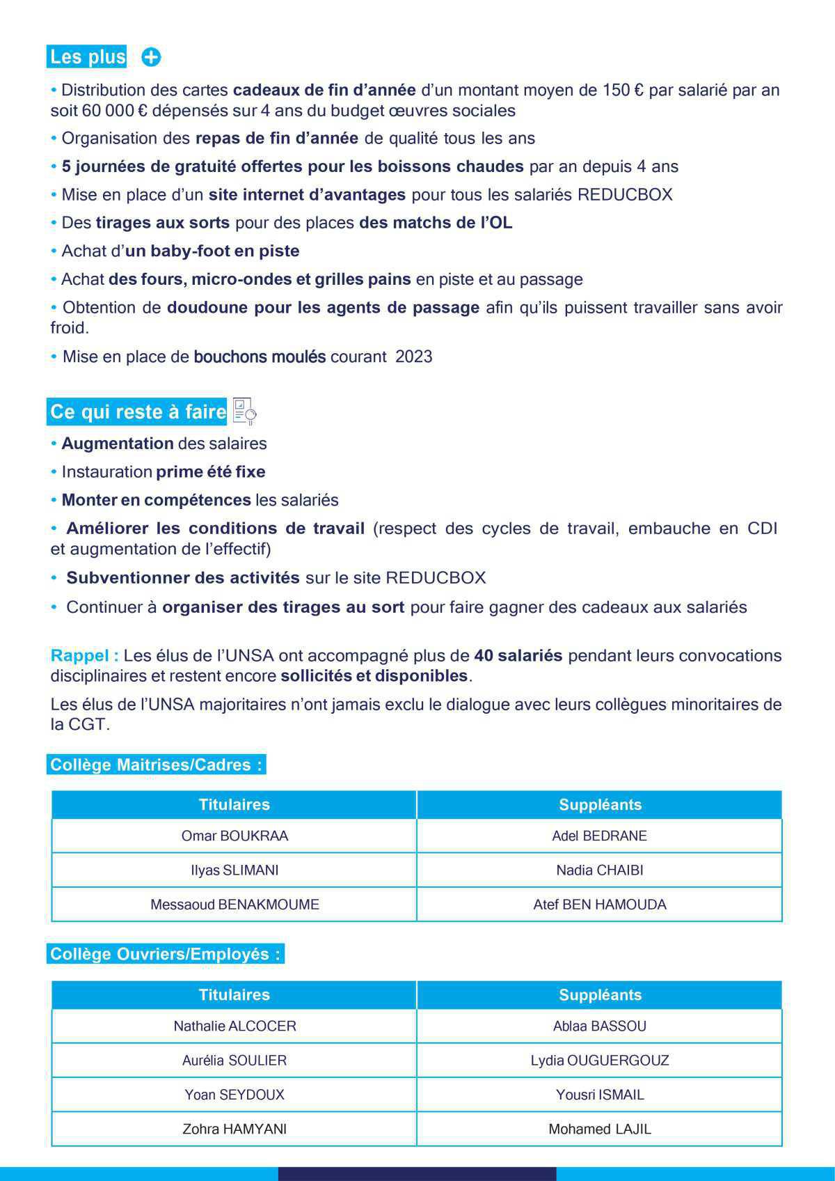 Bilan UNSA Aérien 2019 / 2023