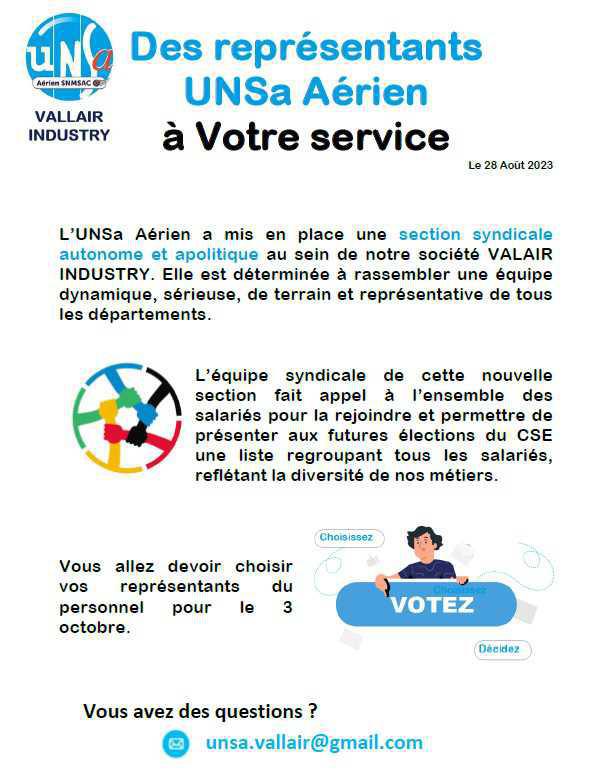 Choisissez l'UNSa Aérien