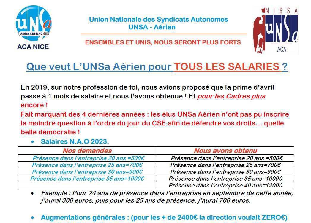 Pour le bien de TOUS les salariés