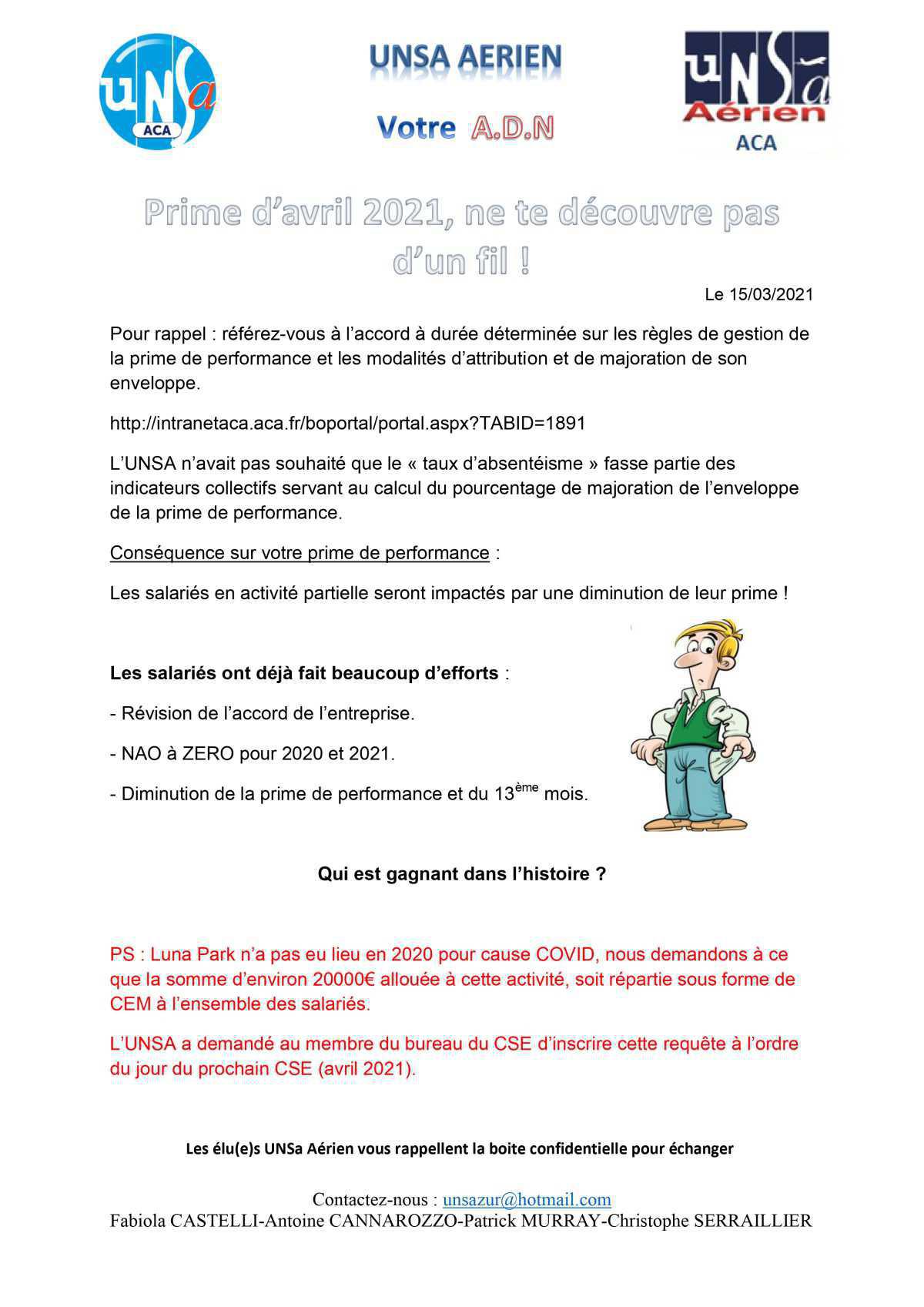 Prime d' avril 2021, ne te découvre pas d'un fil !
