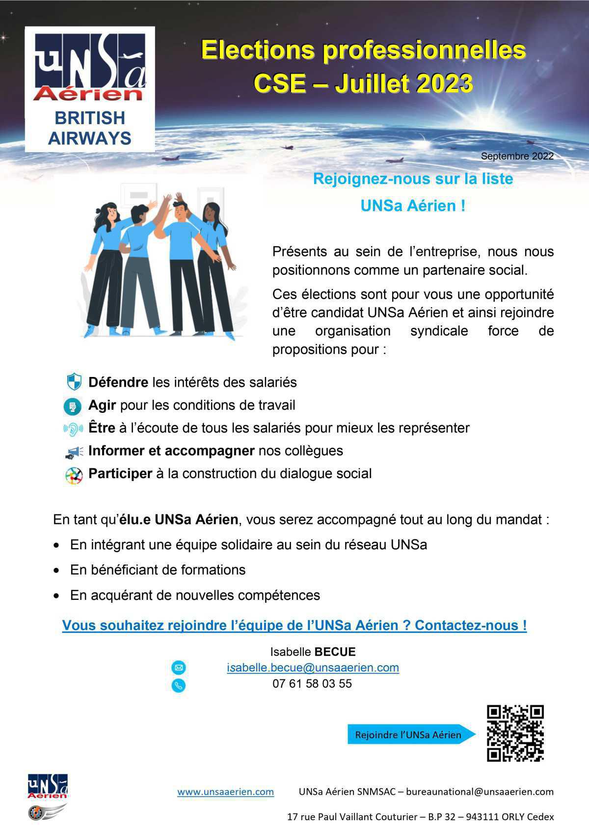 Elections professionnelles CSE – Juillet 2023