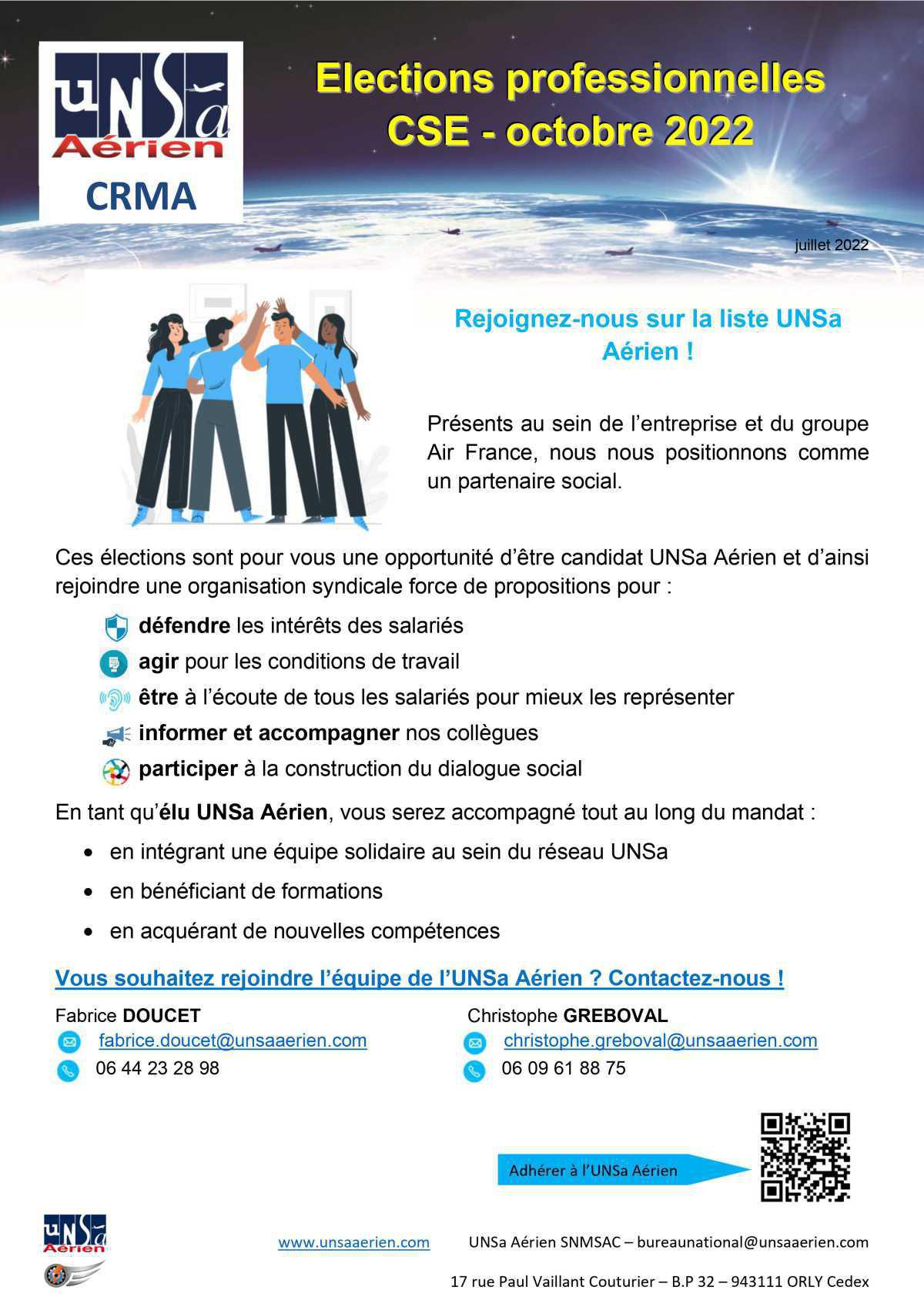 Élections professionnelles CSE - octobre 2022