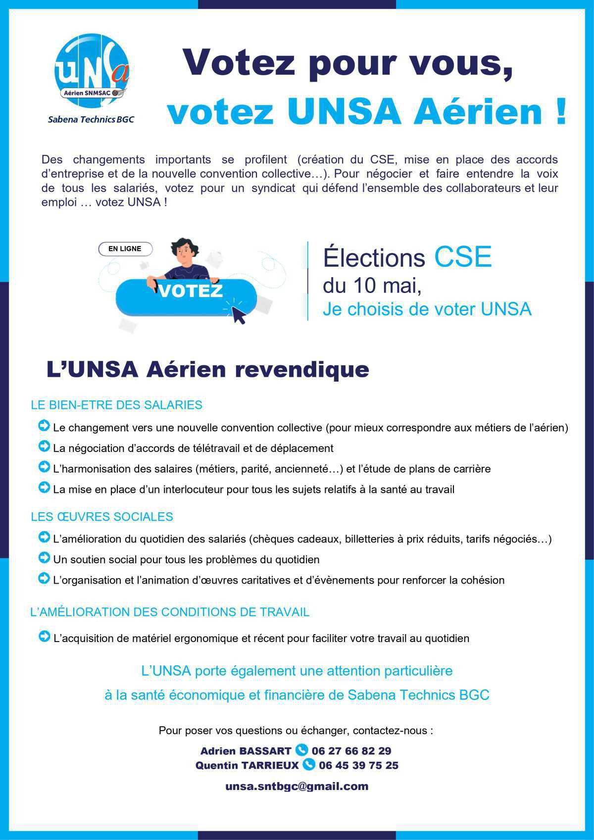 Votez UNSA Aérien