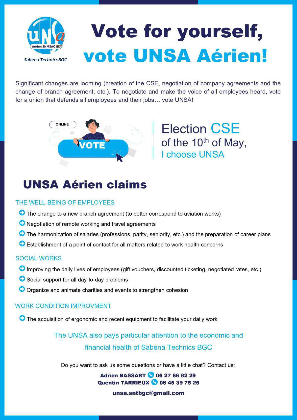 Votez UNSA Aérien