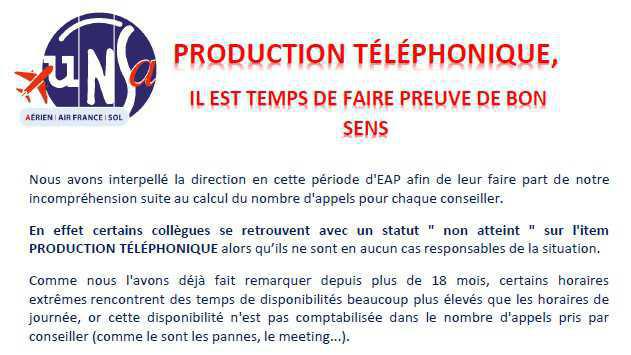 EAP: PRODUCTION TÉLÉPHONIQUE !
