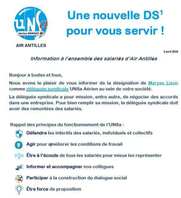 Une Nouvelle DS pour la Section Syndicale