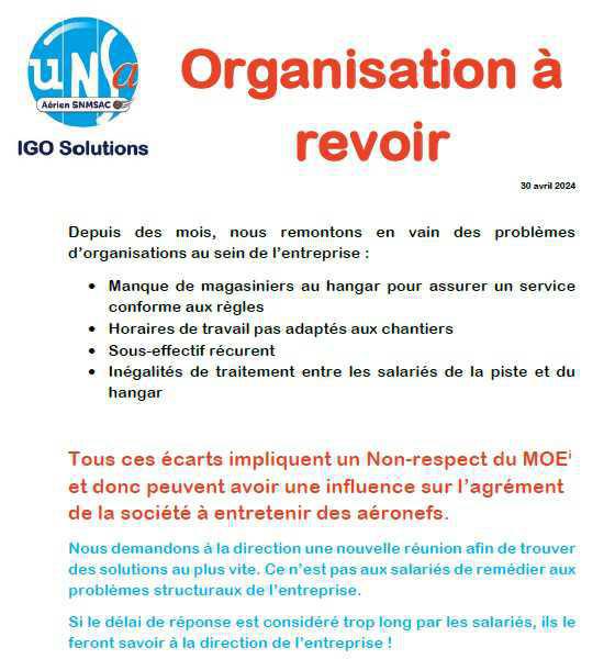 Sous effectif - Réorganisation 