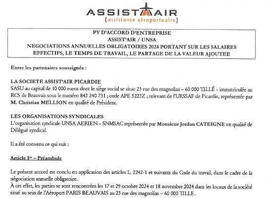 Accord NAO 2024 signé