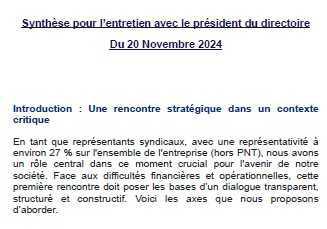 Rencontre de l’UNSa avec le Président du directoire Rencontre de l’UNSa avec le Président du directoire