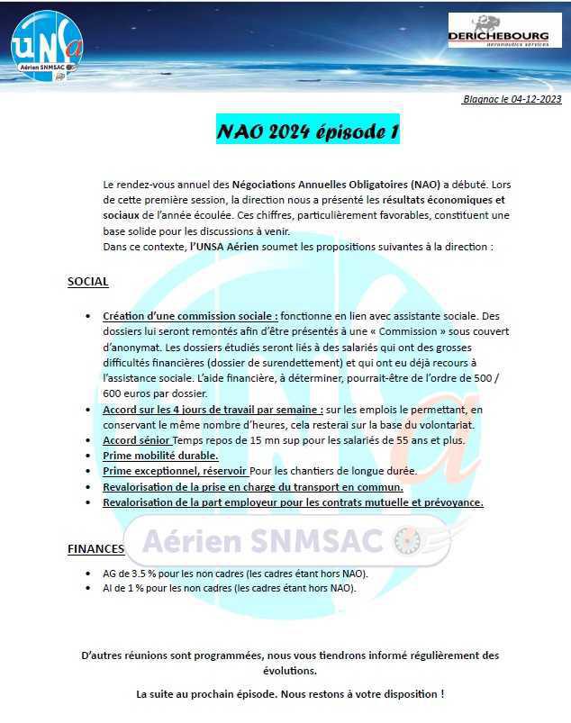 NAO 2024 - épisode 1