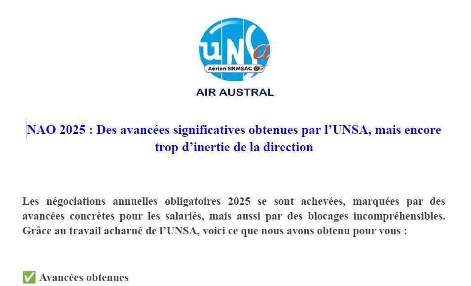 NAO 2024 : Des avancées significatives obtenues pour 2025