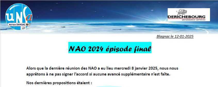 NAO 2024 épisode final