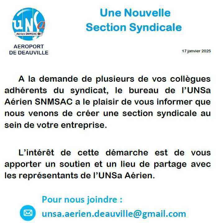 Une section syndicale pour les salariés
