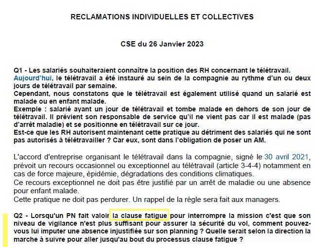 Réclamations Individuelles et Collectives
