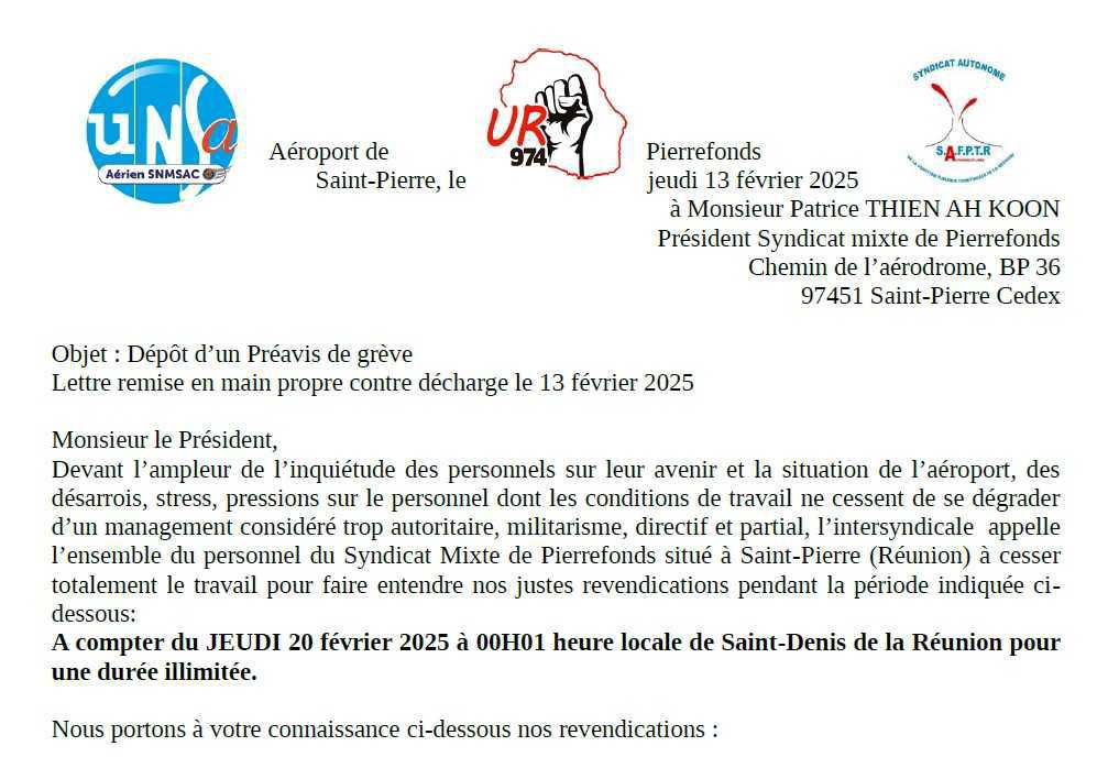 Préavis de grève