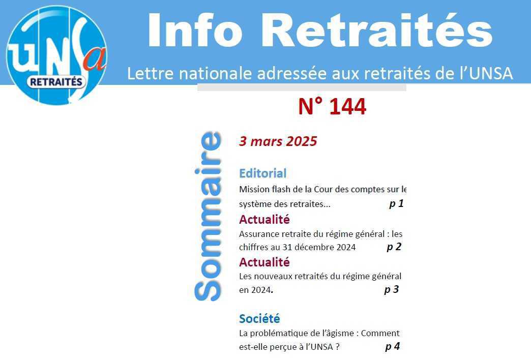 Info Retraités - Lettre n°144