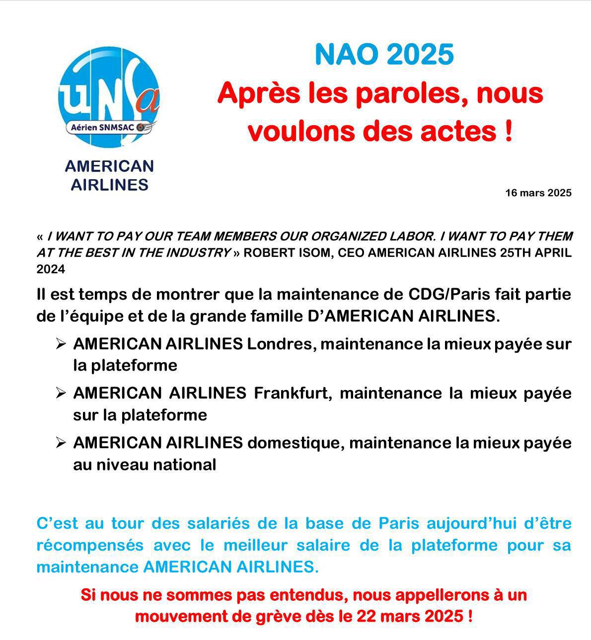 NAO 2025 - après les paroles, les Actes !