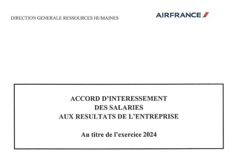 Accord Intéressement sur exercice 2024
