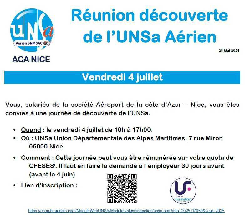 Journée Découverte UNSa aérien