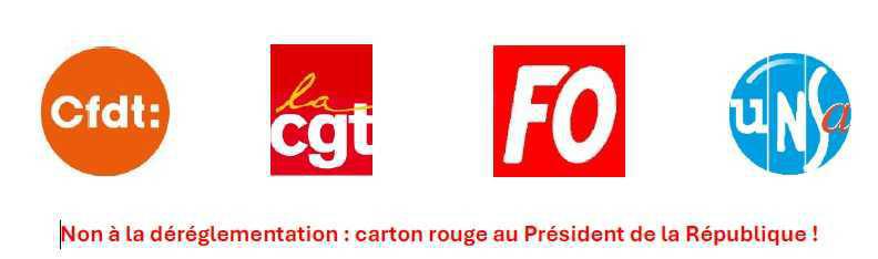 carton rouge à Emmanuel Macron - Communiqué intersyndical