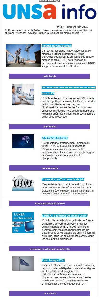 UNSa Info du 23 juin