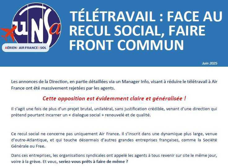 TÉLÉTRAVAIL : FACE AU RECUL SOCIAL, FAIRE FRONT COMMUN