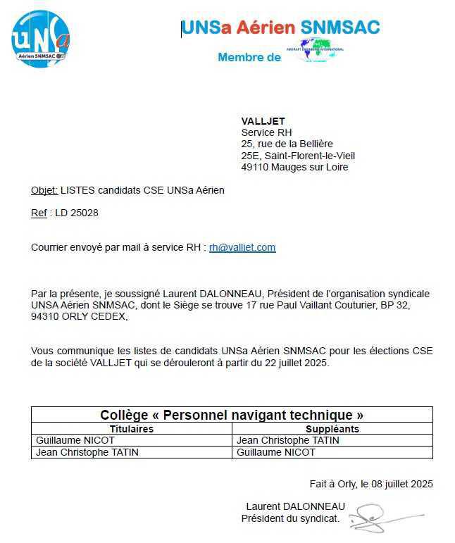 vos candidats au élections CSE