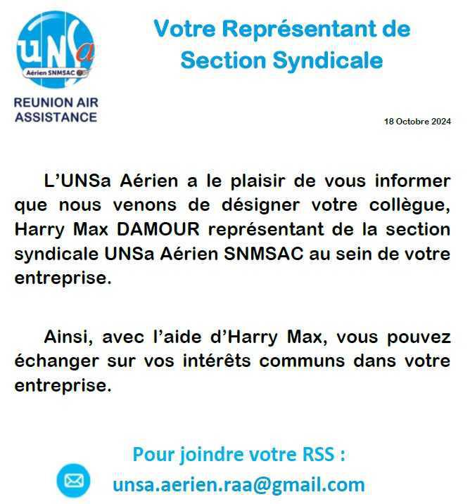 Un nouveau Représentant de Section Syndicale