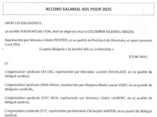 ACCORD SALARIAL ADL POUR 2025