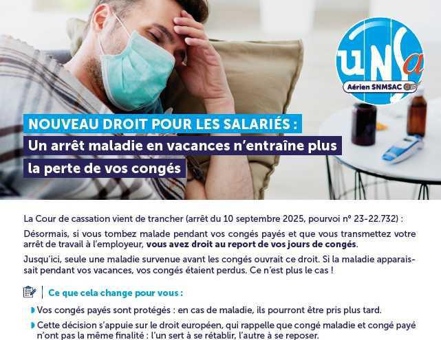 Arrêt maladie pendant les congés: de nouveaux droits