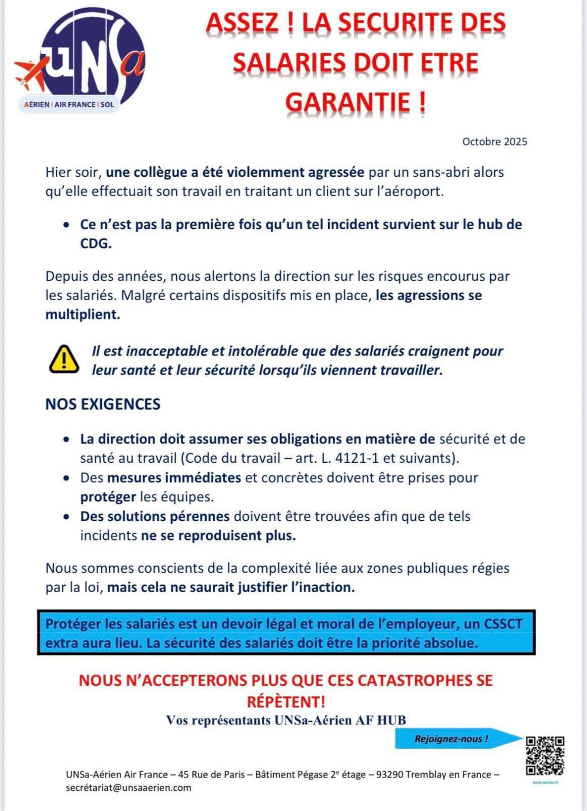 LA SECURITE DES SALARIES