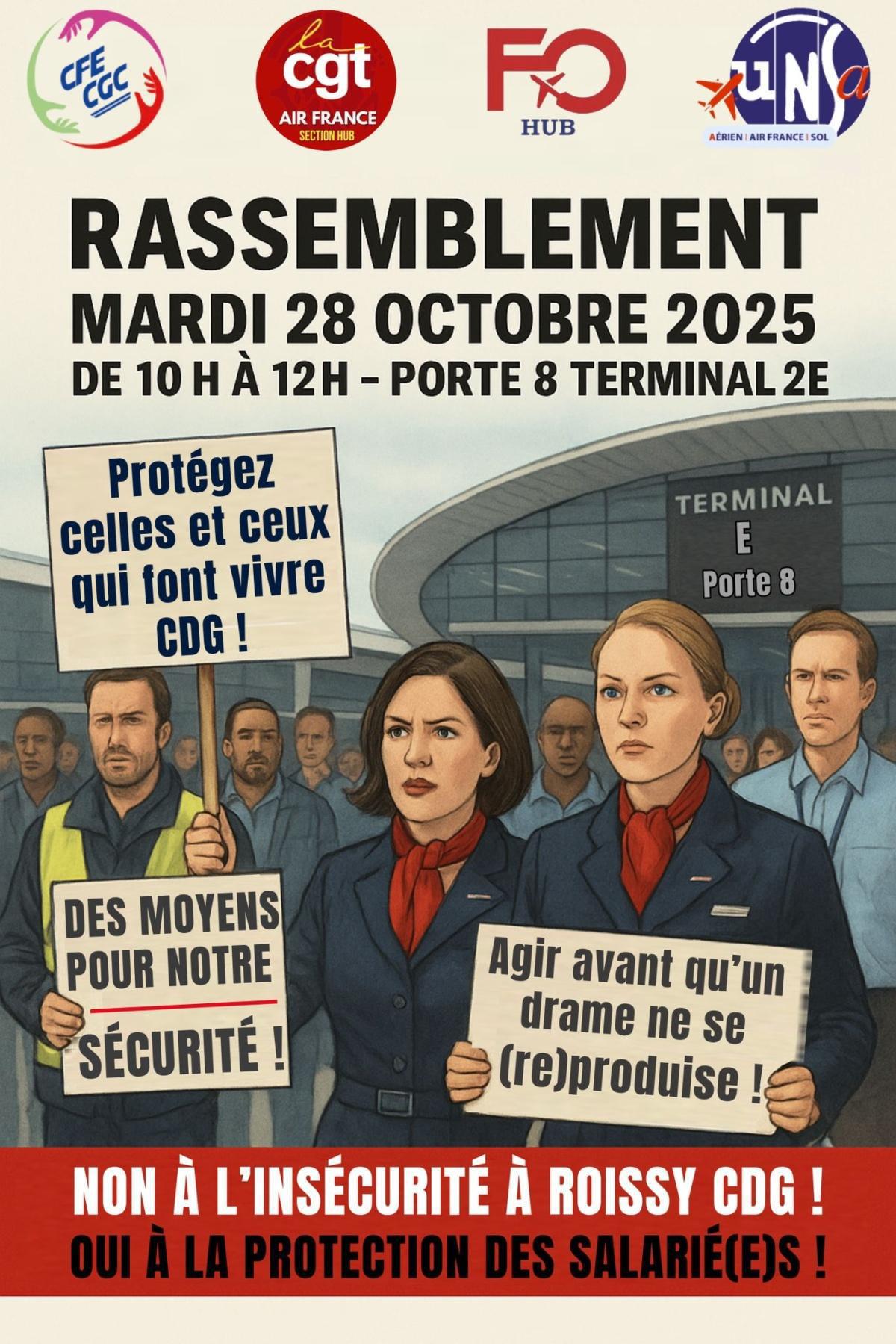 RASSEMBLEMENT - MARDI 28 OCTOBRE 2025