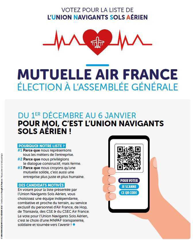 MUTUELLE AIR FRANCE - ÉLECTION À L’ASSEMBLÉE GÉNÉRALE