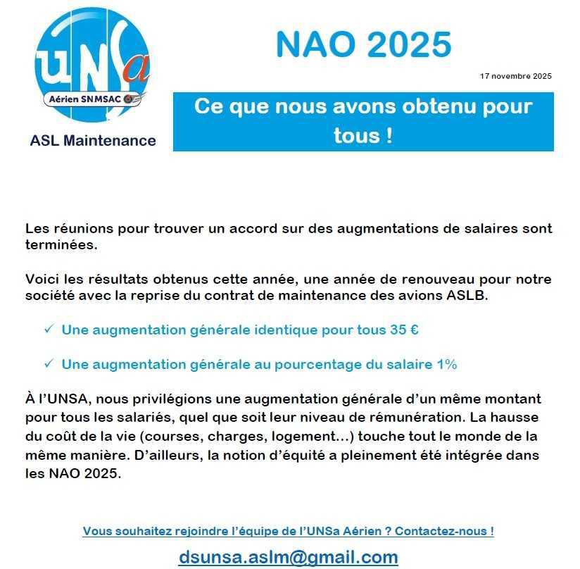 NAO 2025 - Ce que nous avons obtenu pour tous !