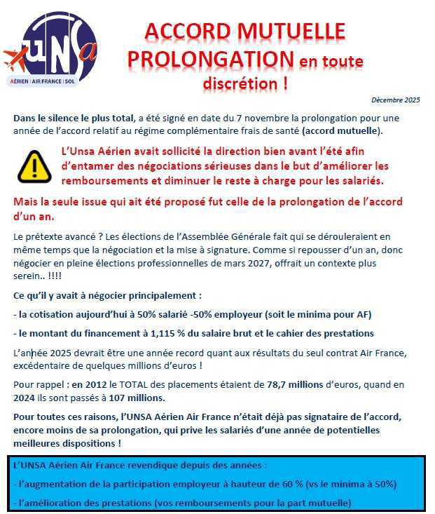 ACCORD MUTUELLE PROLONGATION en toute discrétion !