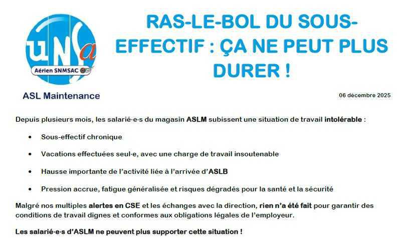 RAS-LE-BOL DU SOUS-EFFECTIF : ÇA NE PEUT PLUS DURER !