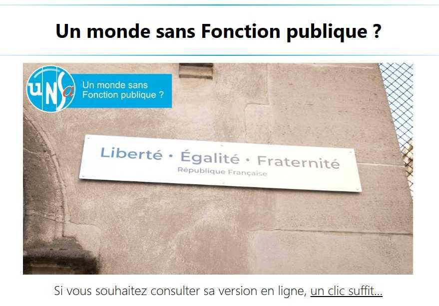Un monde sans Fonction Publique ?