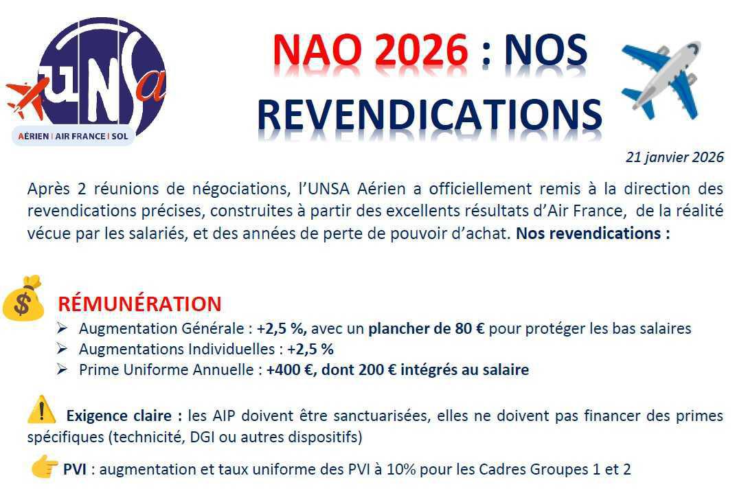 NAO 2026 - nos revendications