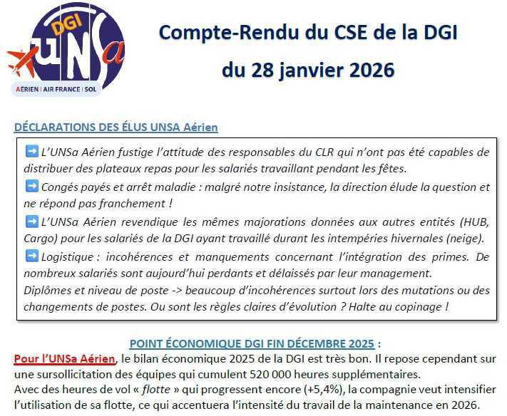 CR CSE du 28 janvier 2026