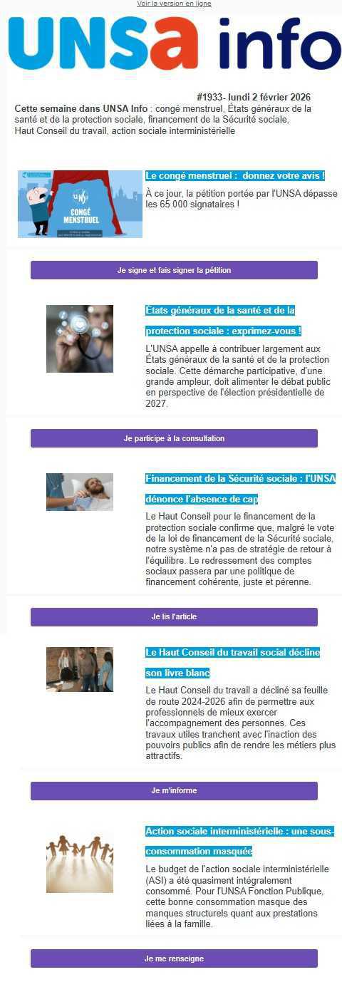 UNSa INFO du 2 février 2026